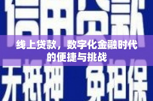 合阳线上贷款，数字化金融时代的便捷与挑战
