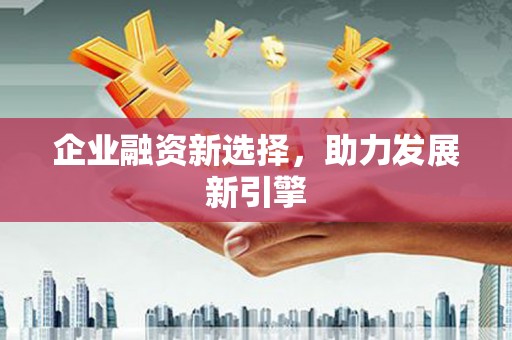 合阳企业融资新选择，助力发展新引擎