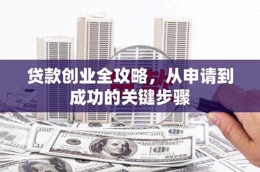合阳贷款创业全攻略，从申请到成功的关键步骤