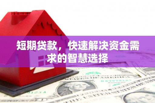 合阳短期贷款，快速解决资金需求的智慧选择