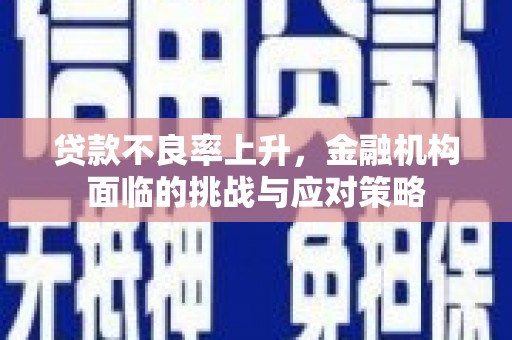 合阳贷款不良率上升，金融机构面临的挑战与应对策略