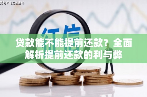 合阳贷款能不能提前还款？全面解析提前还款的利与弊