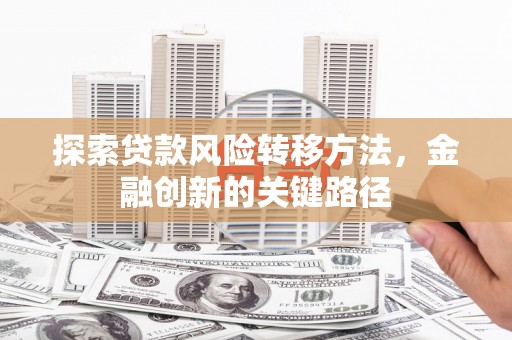 合阳探索贷款风险转移方法，金融创新的关键路径
