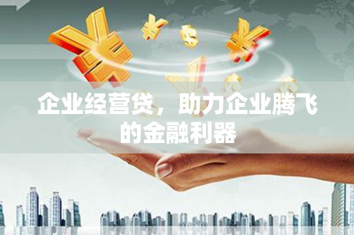 合阳企业经营贷，助力企业腾飞的金融利器