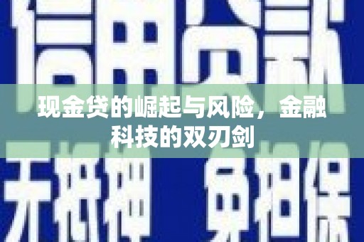 合阳现金贷的崛起与风险，金融科技的双刃剑