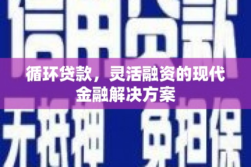 合阳循环贷款，灵活融资的现代金融解决方案