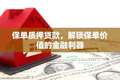 合阳保单质押贷款，解锁保单价值的金融利器