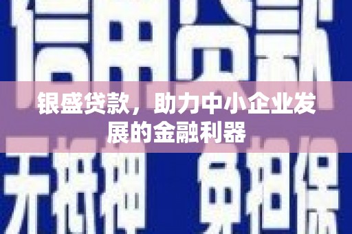 合阳银盛贷款，助力中小企业发展的金融利器