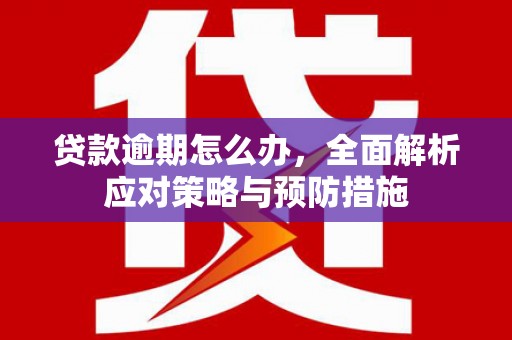 合阳贷款逾期怎么办，全面解析应对策略与预防措施