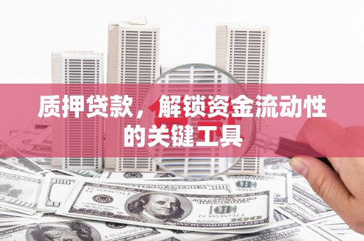 合阳质押贷款，解锁资金流动性的关键工具
