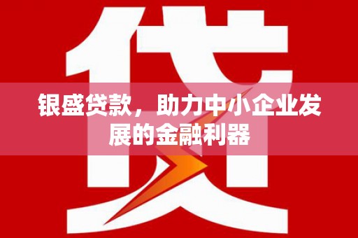 合阳银盛贷款，助力中小企业发展的金融利器