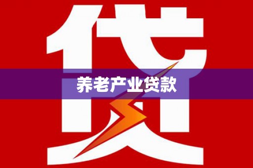 合阳养老产业贷款