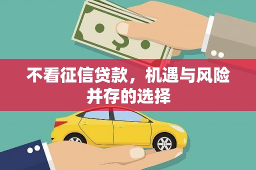合阳不看征信贷款，机遇与风险并存的选择